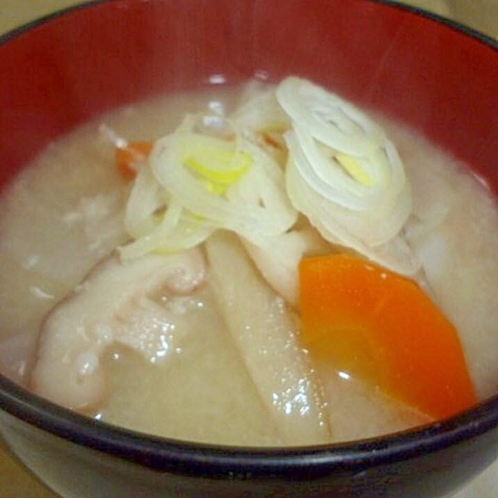 身体が温まる☆根菜の酒粕味噌汁♪